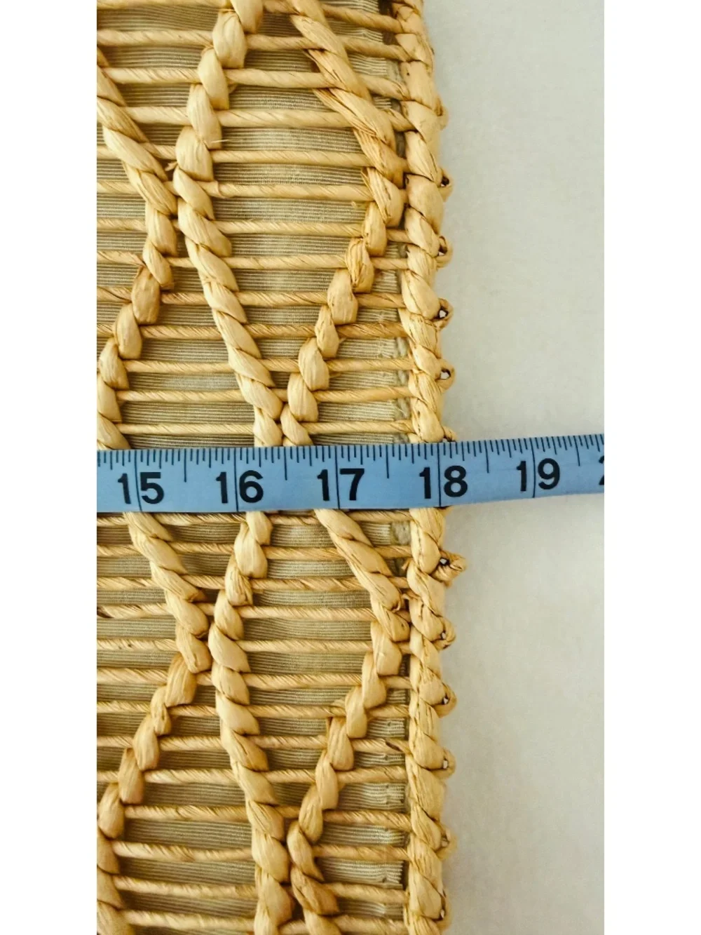 Mister Ernest Vintage tan  Macrame Italian Shoulder Bag, Large
